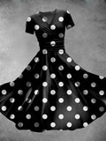 Women's Classic Dot Print Maxi Dress