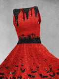 Women's Halloween Dark Art Midi Dress