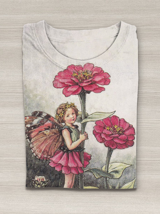 Vintage Spring Flowers Wanderland Art Print T-Shirt