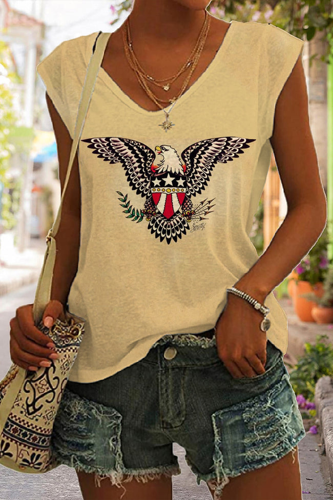 Vintage Eagle Print Tank Top