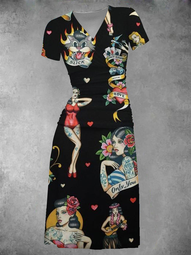 Women's Vintage Forever Love Midi Dress