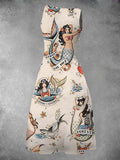 Women's Vintage Mermaid Maxi Dress