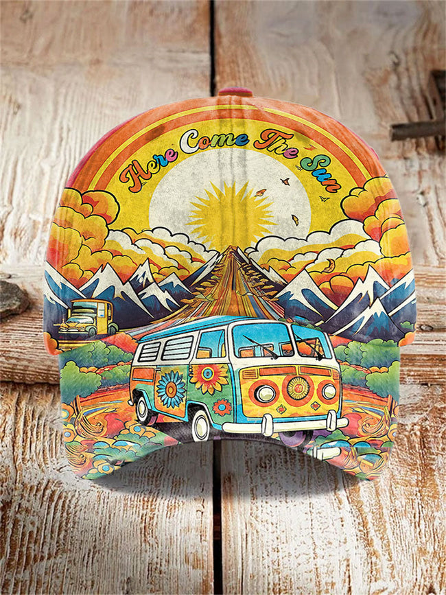 Vintage Hippie Print Hat