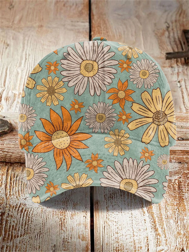 Vintage Hippie Print Hat