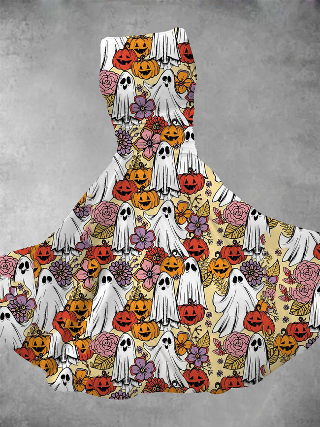 Women's Halloween Ghost Maxi Dress
