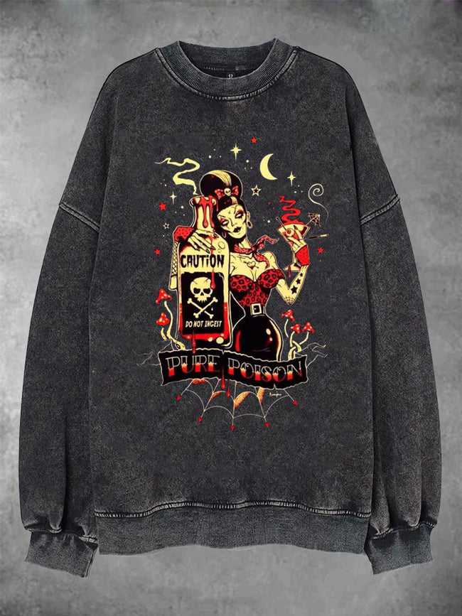 Women's Spooky Halloween Pure Poison Casual Sweatshirt