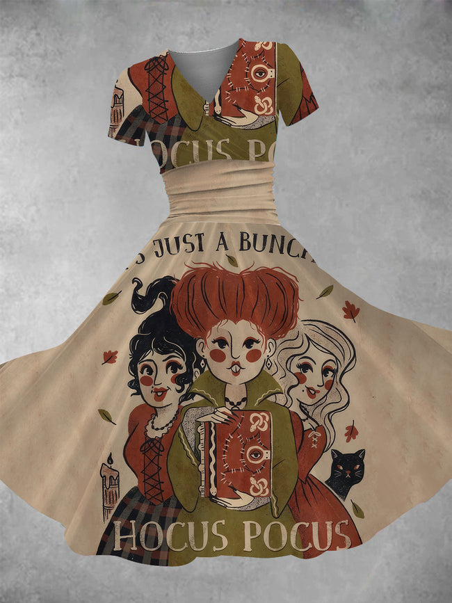 Women's Alice in Wonderland Print Maxi Dress