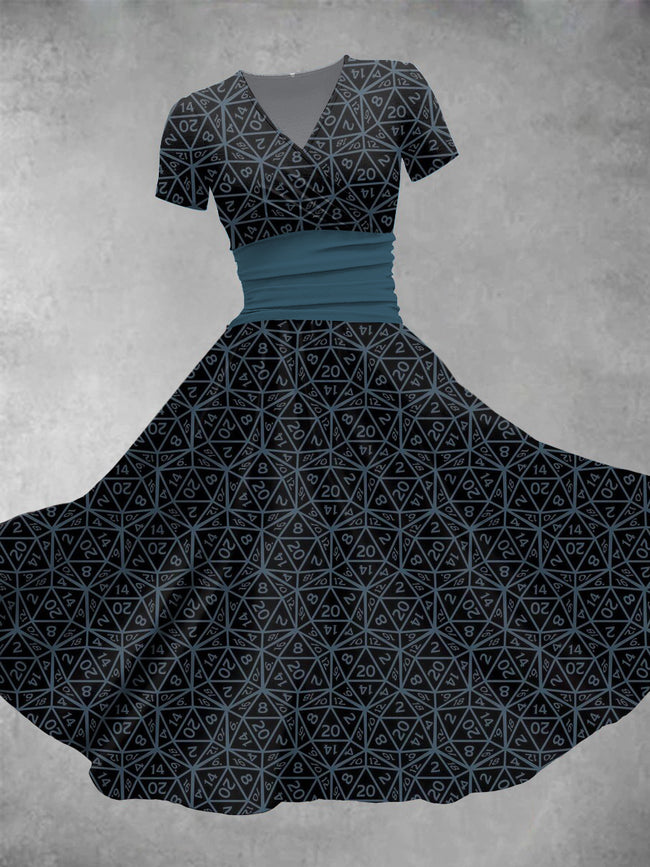 Women's DND Game Print Maxi Dress