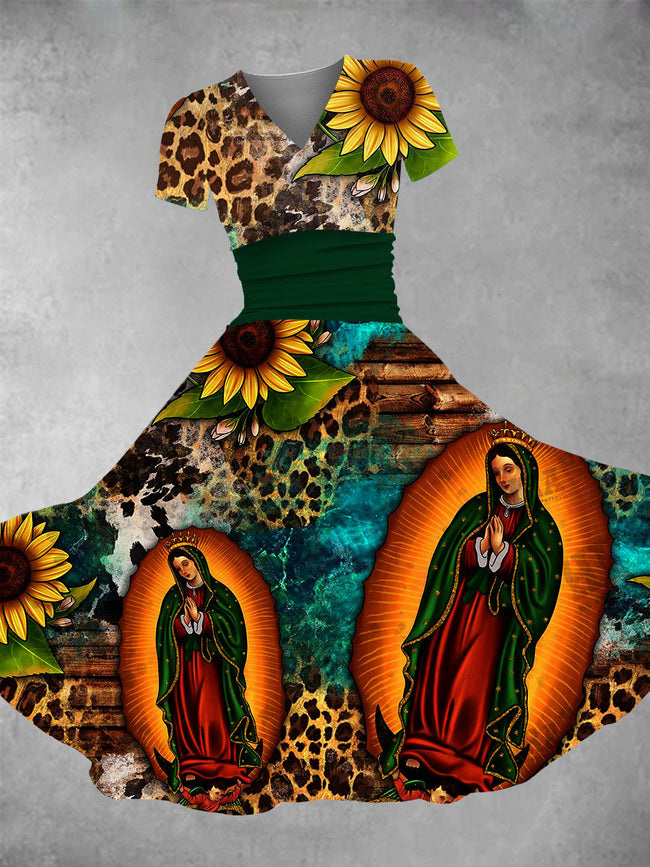 Women's Lady of Guadalupe Print Maxi Dress