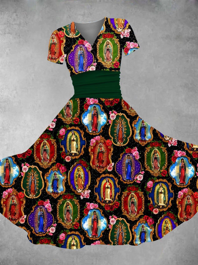 Women's Lady of Guadalupe Print Maxi Dress