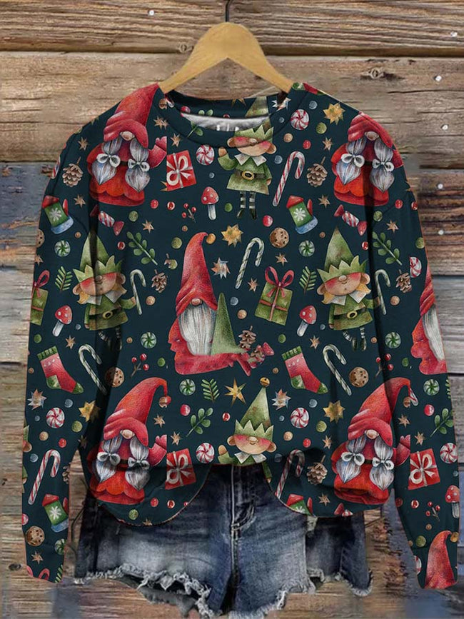 Women's Christmas Dwarf Crew Neck Sweatshirt