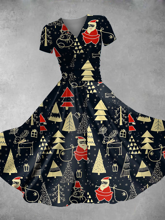 Women's Christmas Print Maxi Dress