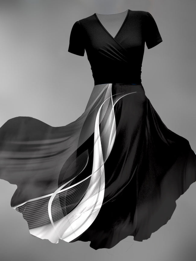 Women's Abstract Print Maxi Dress
