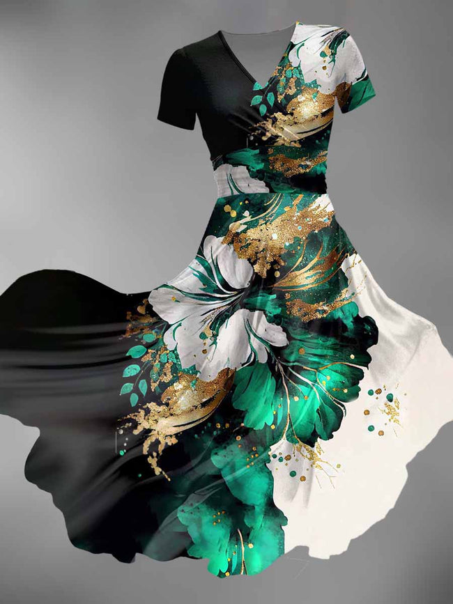 Women's Blossom Print Maxi Dress