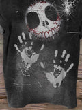 Punk Skull Gothic Art Pattern Print T-shirt