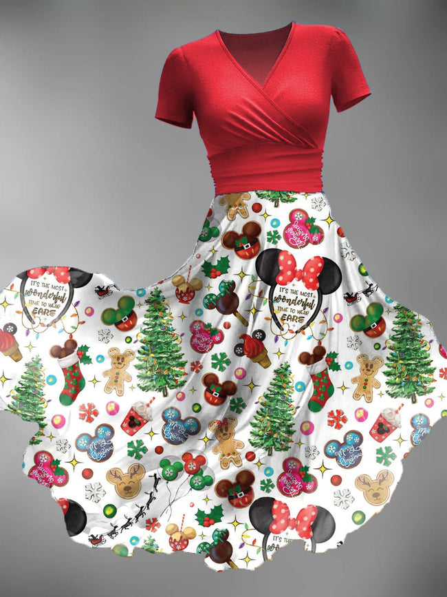 Women's Christmas Tree Print Maxi Dress