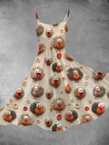 Women's Thanksgiving Turkey Print Two-Piece Dress