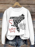 Retro Southeast Strong When You Go Through Deep Waters, I Will Be With You Isaiah 43:2 Tennessee Georgia, South Carolina, North Carolina, , Virginia, Florida Print Sweatshirt