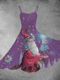 Women's Santa & Elves Print Two-Piece Dress