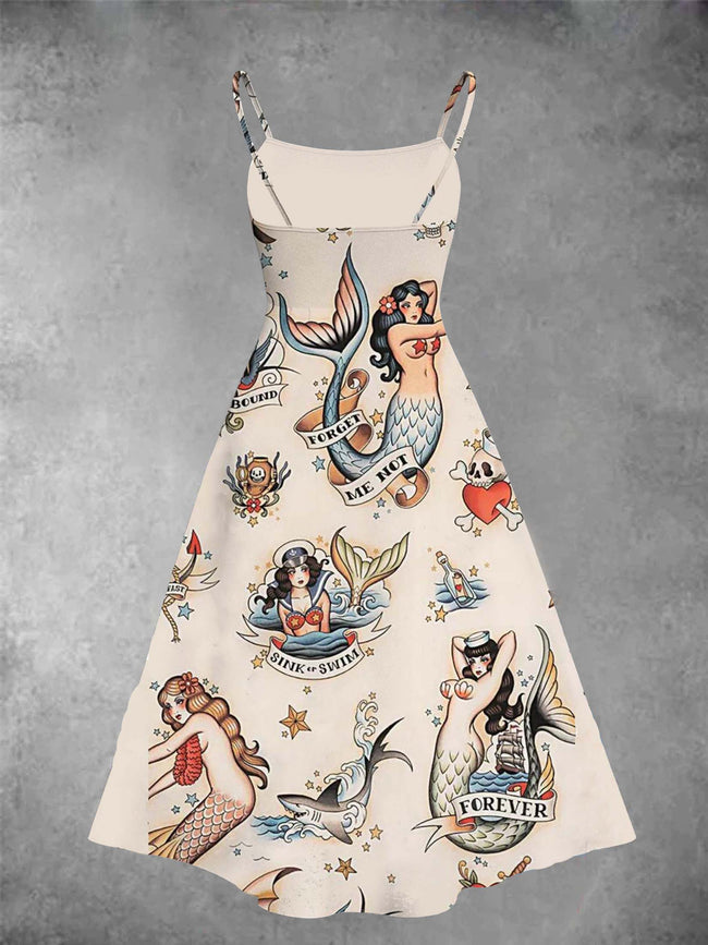 Women's Vintage Mermaid Two-Piece Dress
