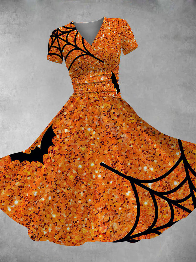 Women's Halloween Art Print Maxi Dress