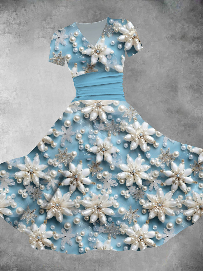 Women's Flower Print Maxi Dress