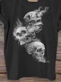 Punk Skull Gothic Art Pattern Print T-shirt