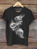 Punk Skull Gothic Art Pattern Print T-shirt