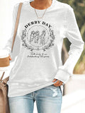 Women's Derby Day Printed Casual Top