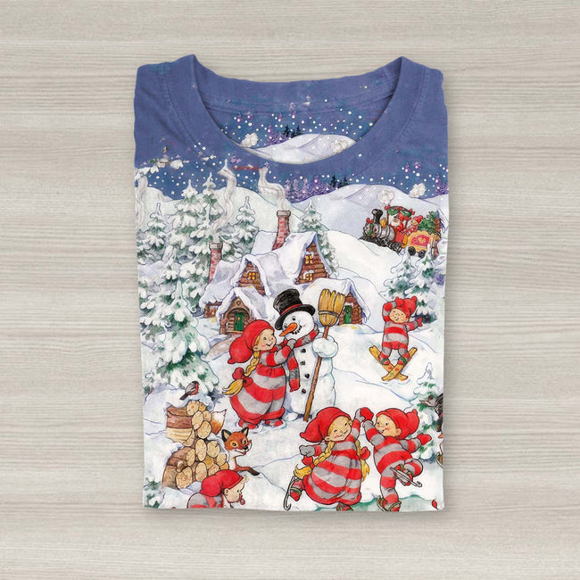 Women's Christmas Snowman T-shirt