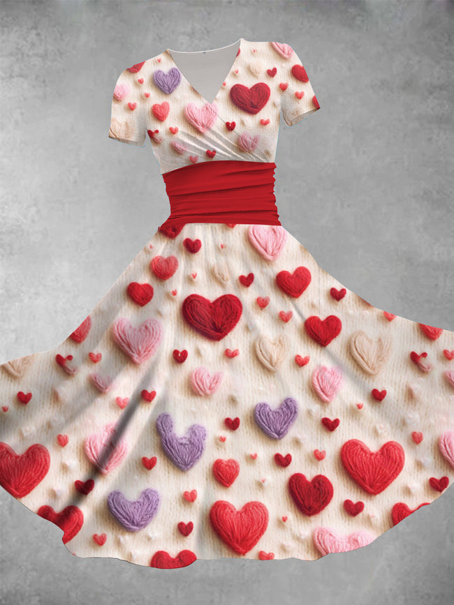Women's Valentine Print Maxi Dress