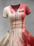 Women's Bloody I'm Fine Halloween Dress