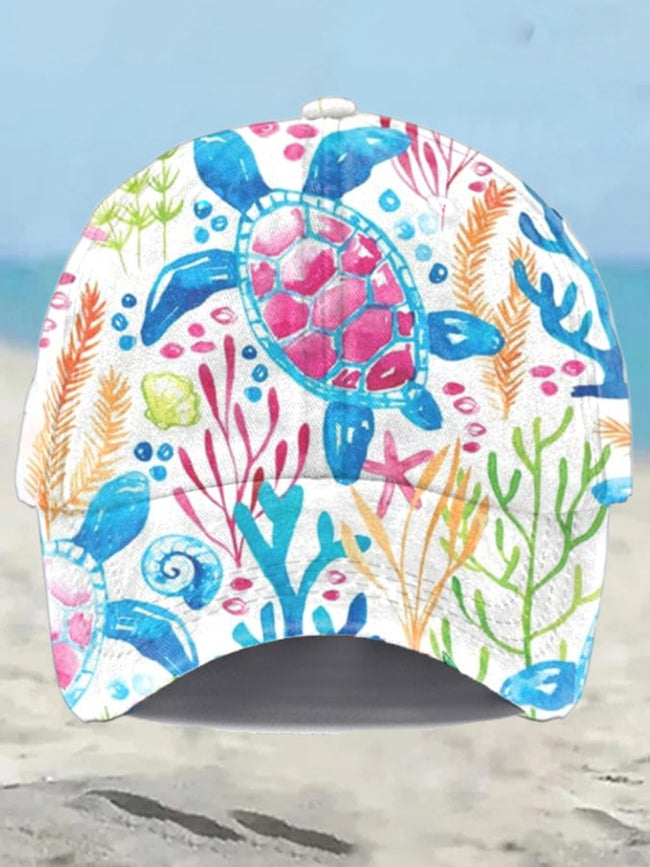 🔥Buy 3 Get 10% Off🔥Unisex Resort Turtle Print Hat