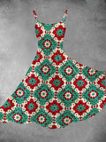 Women's Christmas Print Two-Piece Dress