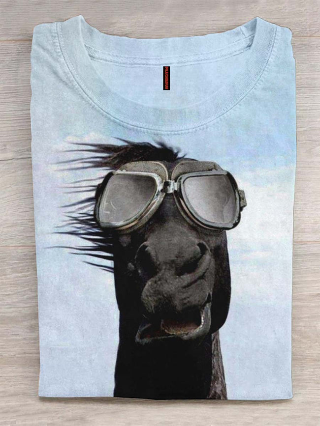 PeachBruh Funny Donkey With Sunglasses Art Print T-shirt