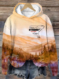 Women's Hurricane Helene Stonger Than The Storm Watercolor Art Print Hooded Sweatshirt