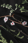 A Line Black 1950s Dress with Embroidery