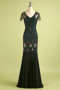 1920s Sequins Flapper Long Dress