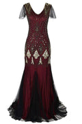 1920s Sequins Flapper Long Dress