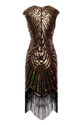 Gold Gatsby Glitter Fringe 1920s Dress