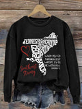 Retro Southeast Strong When You Go Through Deep Waters, I Will Be With You Isaiah 43:2 Tennessee Georgia, South Carolina, North Carolina, , Virginia, Florida Print Sweatshirt