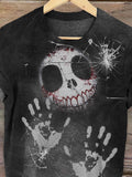 Punk Skull Gothic Art Pattern Print T-shirt