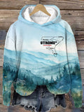 Women's Hurricane Helene Stonger Than The Storm Watercolor Art Print Hooded Sweatshirt