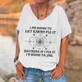 I Am Going To Let Karma Fix It Printed V-neck Women's T-shirt