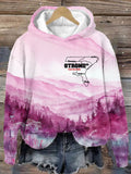 Women's Hurricane Helene Stonger Than The Storm Watercolor Art Print Hooded Sweatshirt