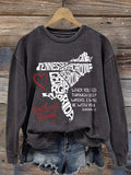 Retro Southeast Strong When You Go Through Deep Waters, I Will Be With You Isaiah 43:2 Tennessee Georgia, South Carolina, North Carolina, , Virginia, Florida Print Sweatshirt