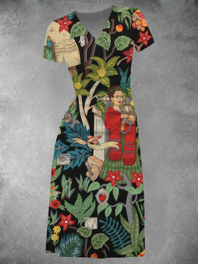 Women's Frida's Garden Graphic Two-Piece Midi Dress Set