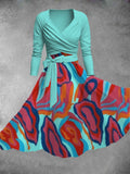 Women's Art Print Two-Piece Dress