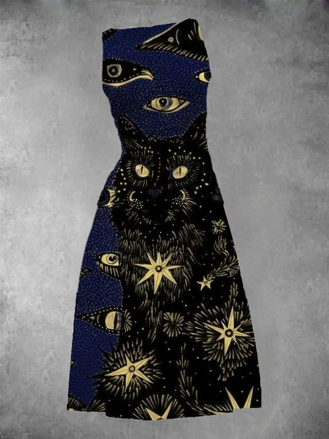 Women's Magic Cat Maxi Dress