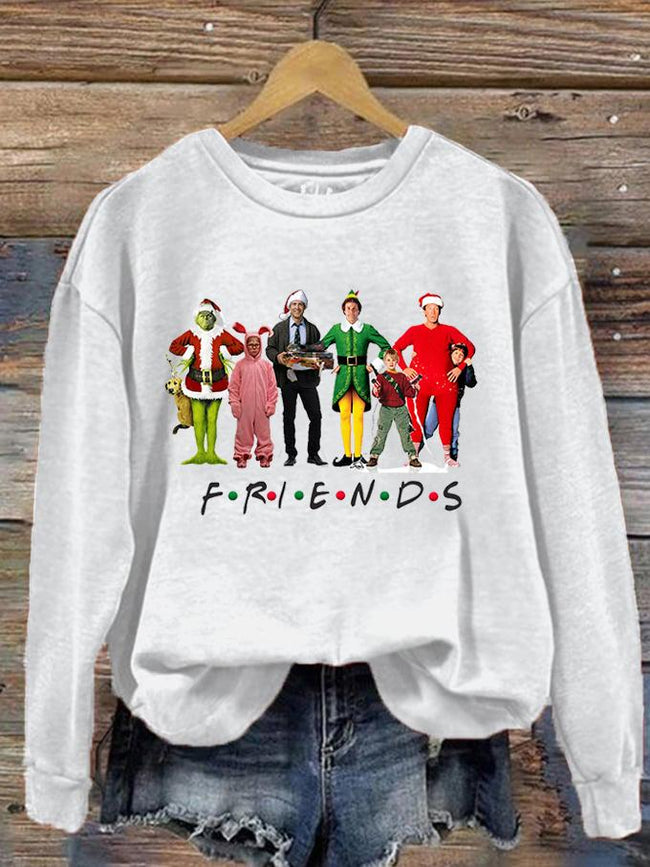 Vintage Christmas Movie Print Sweatshirt